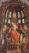 Virgin and Child Surrounded by Six Saints and Gianfrancesco II Gonzaga (mk05) Andrea Mantegna